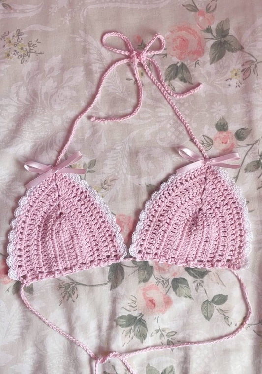 Bow bikini top S
